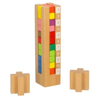 Klocki drewniane edukacyjne układanka logiczna dla dzieci Montessori 3+