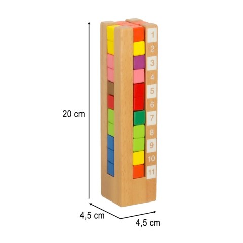 Klocki drewniane edukacyjne układanka logiczna dla dzieci Montessori 3+
