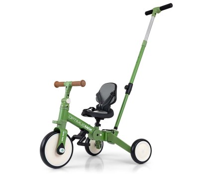 Optimus Max Green – Rower 5w1 dla dzieci 12m+ Trójkołowy/Biegowy
