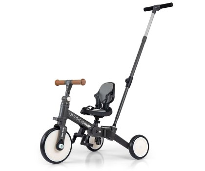 Rower 5w1 dla dzieci 12m+ Trójkołowy/Biegowy - Optimus Max Grey