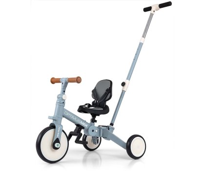 Rower 5w1 dla dzieci 12m+ Trójkołowy/Biegowy - Optimus Max Denim Niebieski