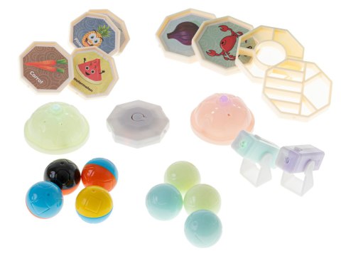 Klocki magnetyczne konstrukcyjne tor kulkowy świecący - zestaw 75 el., 3+