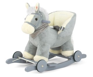 Konik na biegunach dla dziecka z oparciem Milly Mally Polly Gray wiek 12m+