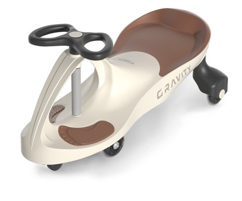 Jeździk Grawitacyjny dla dziecka, kółka LED, Beżowy, Milly Mally, wiek 3+