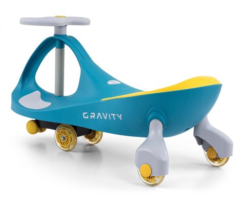 Jeździk Grawitacyjny dla dziecka, kółka LED, Zielony, Milly Mally, wiek 3+