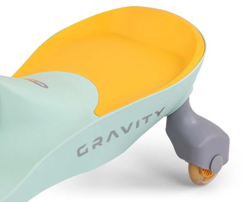 Jeździk Grawitacyjny dla dziecka, kółka LED, Żółty, Milly Mally, wiek 3+
