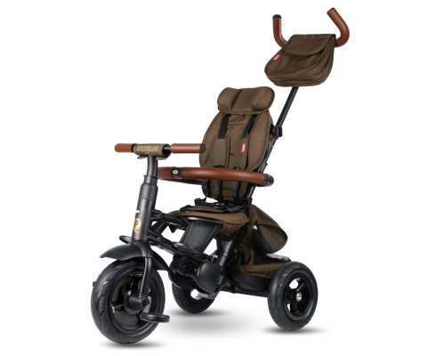 Qplay Rowerek Trójkołowy Rito Deluxe Rubber Brown wiek 10m+