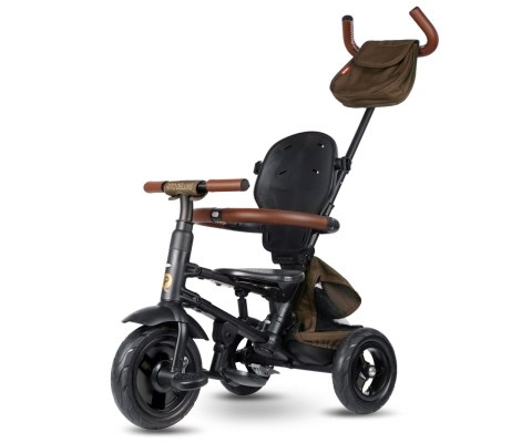 Qplay Rowerek Trójkołowy Rito Deluxe Rubber Brown wiek 10m+