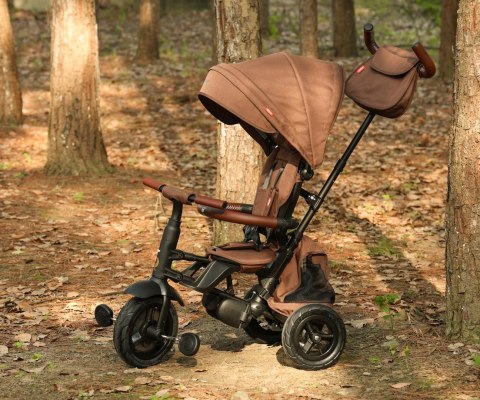 Qplay Rowerek Trójkołowy Rito Deluxe Rubber Brown wiek 10m+