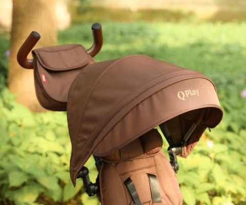 Qplay Rowerek Trójkołowy Rito Deluxe Rubber Brown wiek 10m+