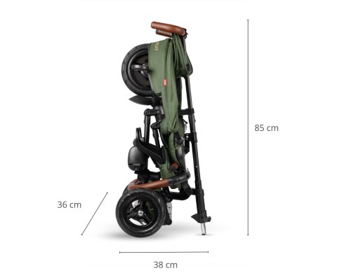 Qplay Rowerek Trójkołowy Rito Deluxe Rubber Olive wiek 10m+
