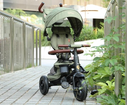 Qplay Rowerek Trójkołowy Rito Deluxe Rubber Olive wiek 10m+