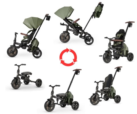 Qplay Rowerek Trójkołowy Comfo Max Olive Green wiek 10m+