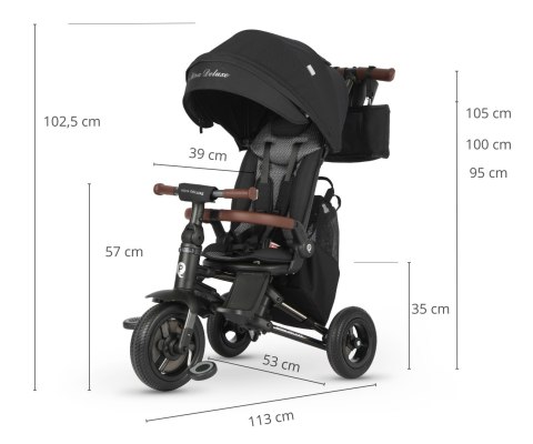 Qplay Rowerek Trójkołowy Nova Deluxe Black wiek 10m+