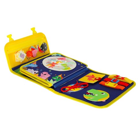 Książeczka Tablica edukacyjna manipulacyjna sensoryczna Dinozaur wiek: 3+