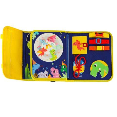 Książeczka Tablica edukacyjna manipulacyjna sensoryczna Dinozaur wiek: 3+