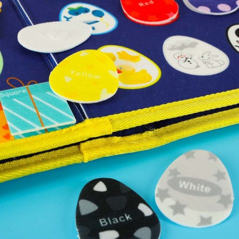 Książeczka Tablica edukacyjna manipulacyjna sensoryczna Dinozaur wiek: 3+