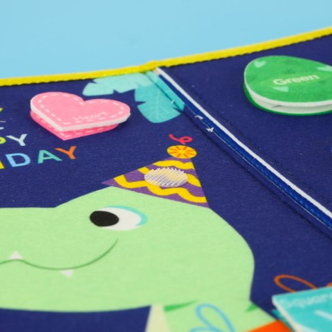 Książeczka Tablica edukacyjna manipulacyjna sensoryczna Dinozaur wiek: 3+