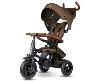 MILLY MALLY 6299 Qplay Rowerek Trójkołowy Rito Deluxe Rubber Brown