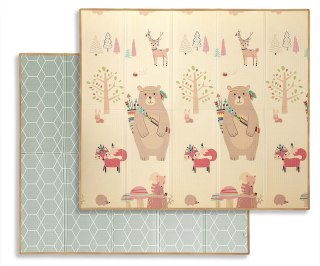 Mata piankowa dla dzieci niemowląt, składana Milly Mally Play Woods 0m+