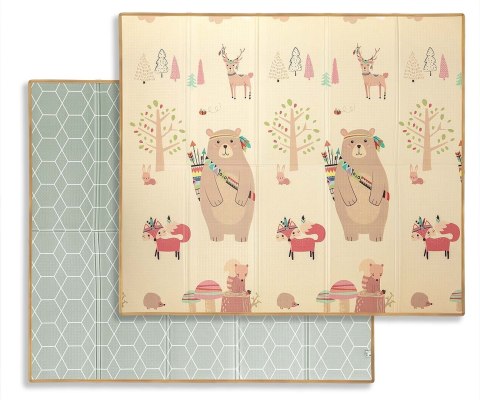 Mata piankowa dla dzieci niemowląt, składana Milly Mally Play Woods 0m+