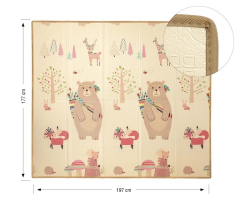 Mata piankowa dla dzieci niemowląt, składana Milly Mally Play Woods 0m+