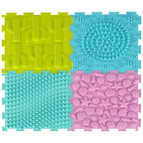 Mata sensoryczna z wypustkami  dla dzieci puzzle montessori stóp 8 el. 2+