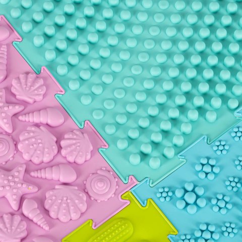 Mata sensoryczna z wypustkami dla dzieci puzzle montessori 8 el. 2+