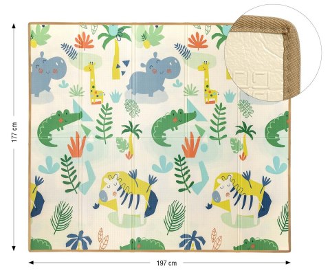 Mata piankowa dla dzieci niemowląt, składana, gruba MMally Play Savanna 0m+