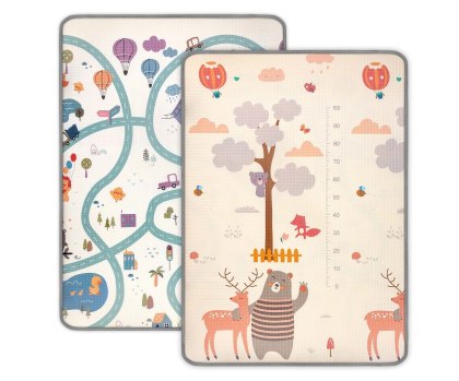 Mata piankowa zwijana dla niemowląt do zabawy Animals 178 x 120 cm wiek 0m+