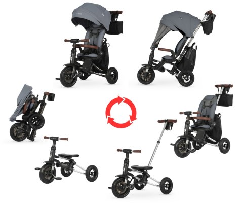 Qplay Rowerek Trójkołowy Nova Deluxe Grey wiek 10m+