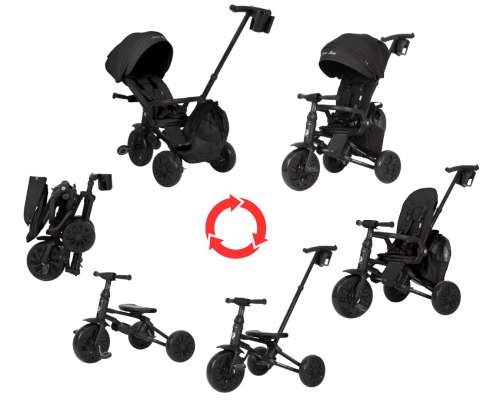 Qplay Rowerek Trójkołowy Nova Max Black wiek 10m+