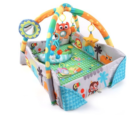TinyMini JL628-1B Mata edukacyjna 4w1 Dżungla wiek 0m+ TinyMini JL628-1B Mata edukacyjna 4w1 Dżungla wiek 0m+