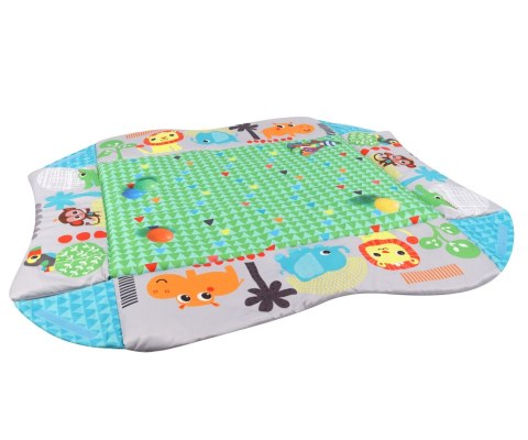 TinyMini JL628-1B Mata edukacyjna 4w1 Dżungla wiek 0m+ TinyMini JL628-1B Mata edukacyjna 4w1 Dżungla wiek 0m+
