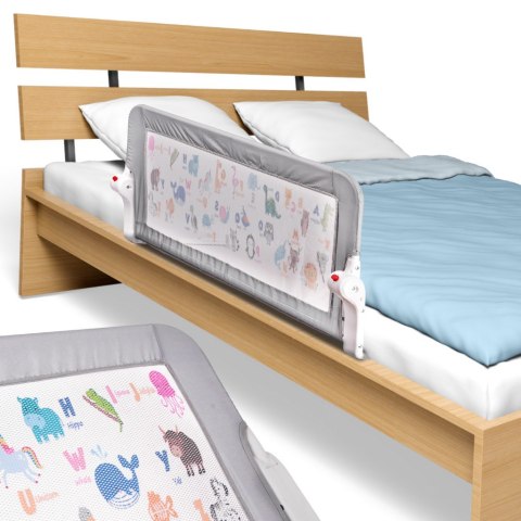 Barierka ochronna do łóżka, zabezpieczająca dla dzieci, 90cm Zwierzątka
