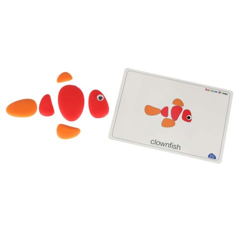 Układanka Montessori, Kamyki kreatywne kolorowe, nauka liczenia, wiek 3+