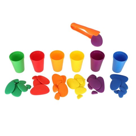 Układanka Montessori, Kamyki kreatywne kolorowe, nauka liczenia, wiek 3+