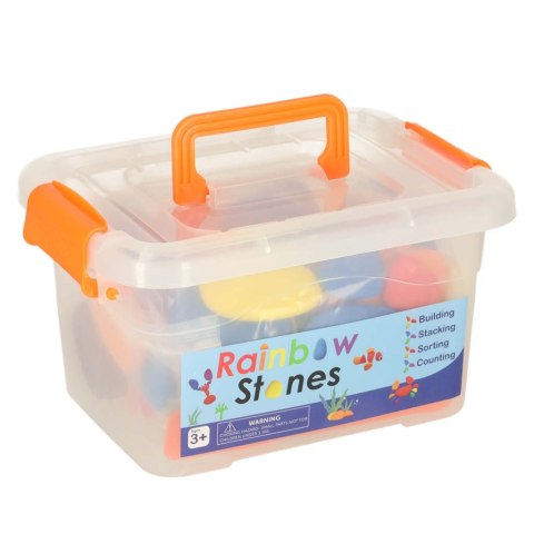 Układanka Montessori, Kamyki kreatywne kolorowe, nauka liczenia, wiek 3+