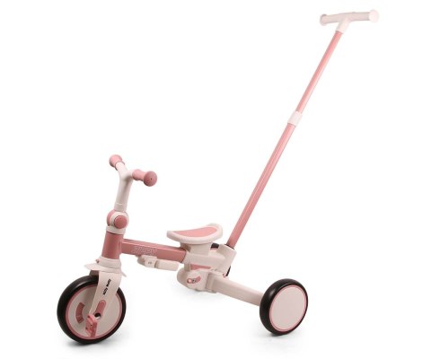 Rowerek trójkołowy dla dziewczynki 5w1 - biegowy i trójkołowy z rączką 12m+ Zippy