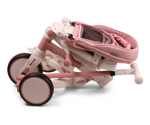 Rowerek trójkołowy dla dziewczynki 5w1 - biegowy i trójkołowy z rączką 12m+ Zippy