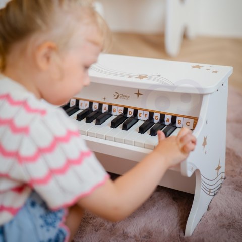 CLASSIC WORLD Drewniane Pianino dla Dzieci + Książeczka do Nauki