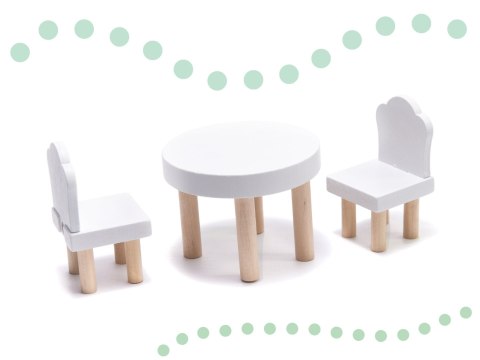 Drewniany Domek dla lalek z mebelkami, składany, LULILO FLORO wiek: 3+