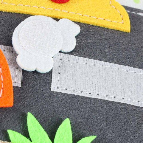 Książeczka sensoryczna edukacyjna z filcu dla dzieci Żyrafa, wiek 3+