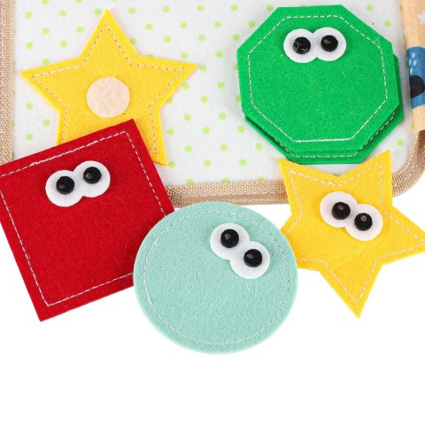 Książeczka sensoryczna edukacyjna z filcu dla dzieci Żyrafa, wiek 3+