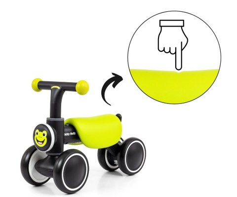 Pojazd jeździk dla rocznego dziecka, York Zielony, lekki, Milly Mally 12m+