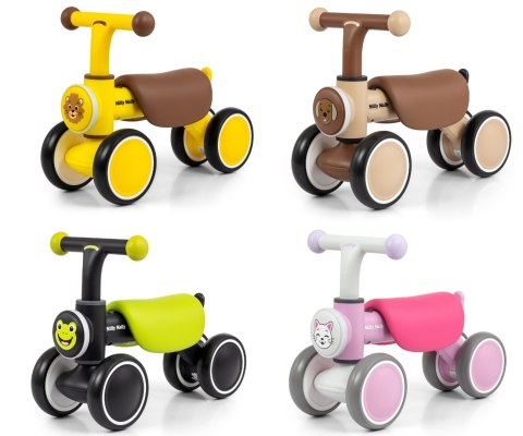 Pojazd jeździk dla rocznego dziecka, York żółty, lekki, Milly Mally 12m+