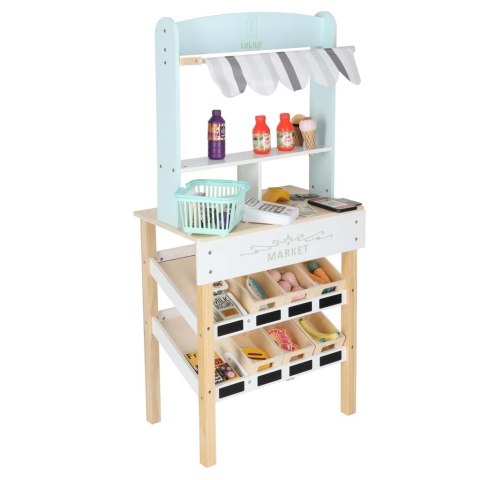 Sklepik drewniany dla dzieci stragan supermarket do zabawy LULILO wiek 3+