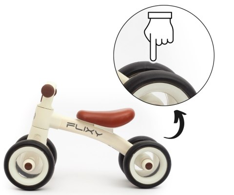 Pojazd Jeździk dla dziecka, lekki, koła EVA, Milly Mally Kremowy, wiek 1+