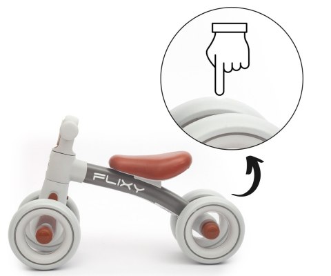 Pojazd Jeździk dla dziecka, lekki, koła EVA, Flixy Szary, wiek 1+