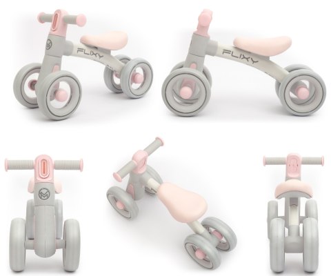 Pojazd Jeździk dla dziewczynki, lekki, koła EVA, Flixy Różowy, wiek 1+